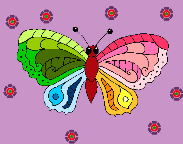 Dibujo Mariposa 3a pintado por gatitaluli