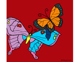 Dibujo Mariposas pintado por mansana