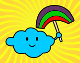 Dibujo Nube con arcoiris pintado por Rusher22