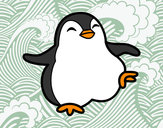 Dibujo Pingüino bailando pintado por azita
