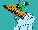 Dibujo Salto con moto de nieve pintado por Carlospp