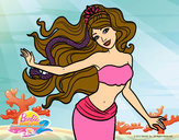 Dibujo Sirena con corona pintado por camila603