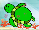 Dibujo Tortuga nadando pintado por Pam-Abi