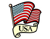Dibujo Bandera de los Estados Unidos pintado por sandrita31