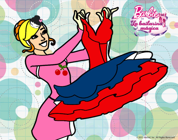 Dibujo Barbie y su vestido de ballet pintado por GreymaryV