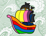 Dibujo Barco de corsarios pintado por luyjose