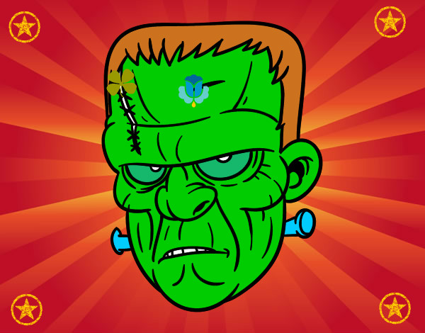 Dibujo Cara de Frankenstein pintado por AaronLaura