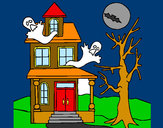 Dibujo Casa fantansma pintado por marcelinnn