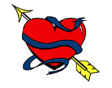 Dibujo Corazón con flecha 1 pintado por kittylove