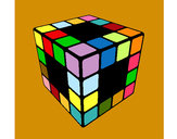 Dibujo Cubo de Rubik pintado por fouche