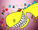 Dibujo Dinosaurio de dientes afilados pintado por oyebonita