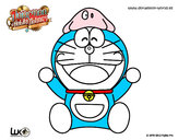 Dibujo Doraemon feliz pintado por Olivier