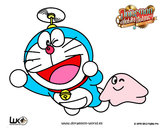 Dibujo Doraemon volando pintado por Olivier