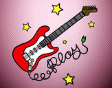 Dibujo Guitarra y estrellas pintado por estefita-
