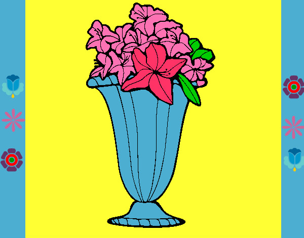 Las flores en un jarron
