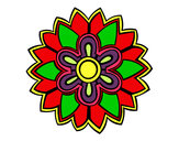 Dibujo Mándala con forma de flor weiss pintado por naomi7