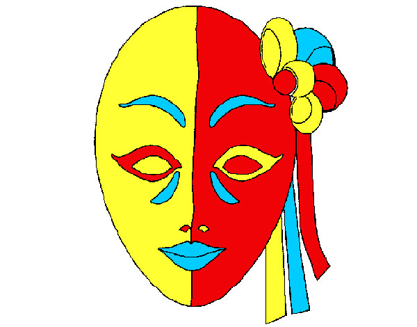 Dibujo Máscara italiana pintado por lletra