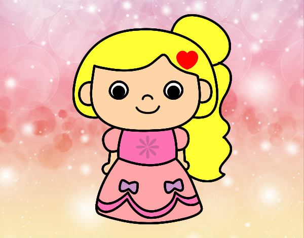 Dibujo Princesa alegre pintado por Partygirl