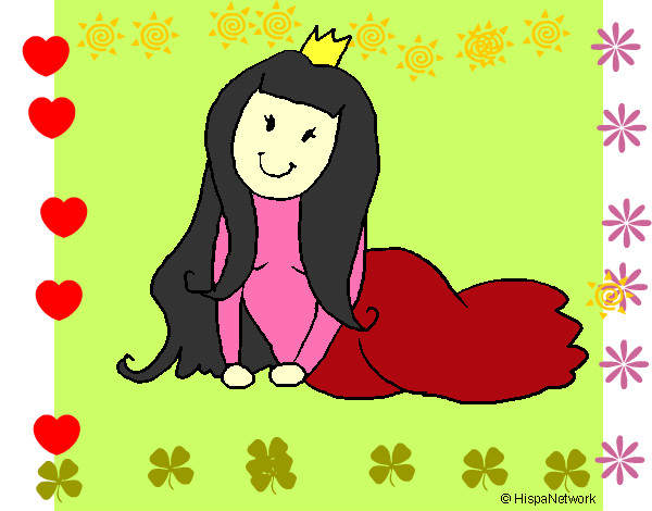 Dibujo Princesa contenta pintado por lilianserg