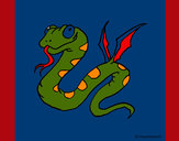 Dibujo Serpiente con alas pintado por salasar