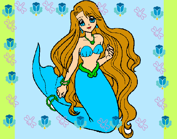 Dibujo Sirenita pintado por cmtz