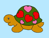 Dibujo Tortuga con corazones pintado por maggita303