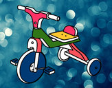 Dibujo Triciclo infantil pintado por Moree