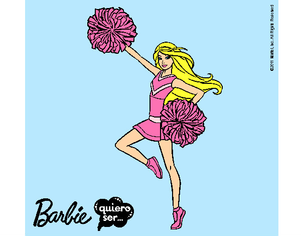 Dibujo Barbie animadora pintado por natimar