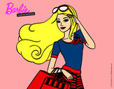 Dibujo Barbie con bolsas pintado por amalia