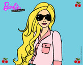 Dibujo Barbie con gafas de sol pintado por lolaloca