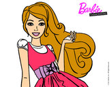 Dibujo Barbie con su vestido con lazo pintado por javitadiam