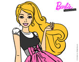 Dibujo Barbie con su vestido con lazo pintado por sulbaran