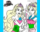 Dibujo Barbie se despiede de la reina sirena pintado por linda2