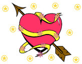 Dibujo Corazón con flecha III pintado por hehepaoh