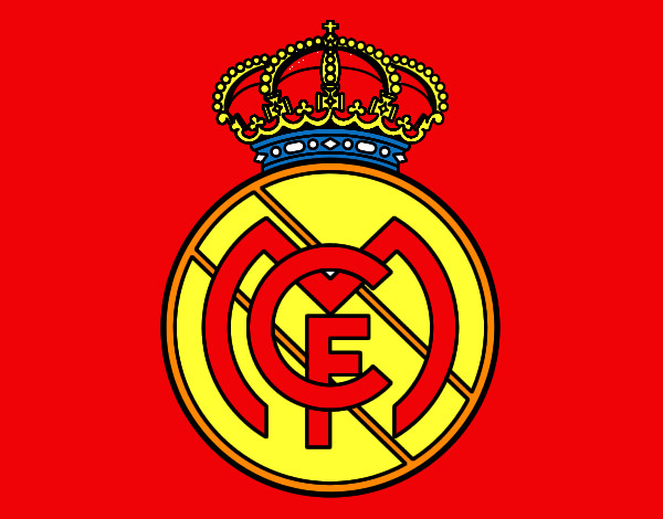 Dibujo Escudo del Real Madrid C.F. pintado por alembert