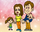 Dibujo Familia feliz pintado por orianthi