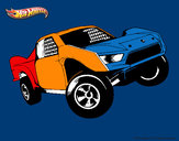 Dibujo Hot Wheels Ford pintado por caballro