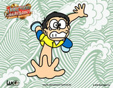 Dibujo Nobita cayéndose pintado por supermigui