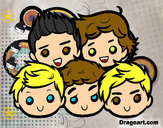Dibujo One Direction 2 pintado por ahora