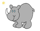 Dibujo Rinoceronte pintado por ximena11
