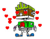 Dibujo Robot con cresta pintado por valeriitta