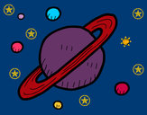 Dibujo Satélites de Saturno pintado por BIANCA10