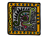 Dibujo Símbolo maya pintado por tiffanyz