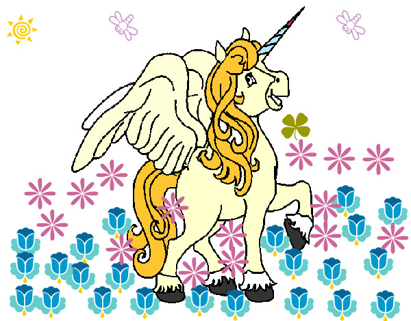 Unicornio con alas