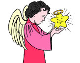Dibujo Ángel y estrella pintado por guisneldy 