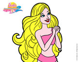 Dibujo Barbie contenta pintado por nahir2002