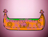 Dibujo Barco de indios pintado por brunny