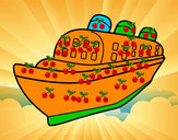 Dibujo Barco transatlántico pintado por brunny