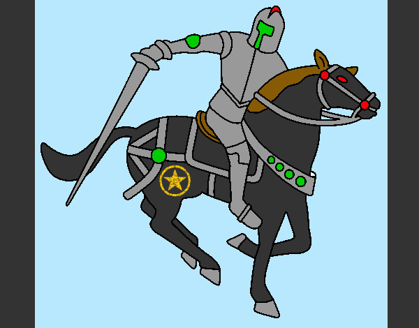 Dibujo Caballero a caballo IV pintado por emily-01