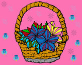 Dibujo Cesta de flores 2 pintado por kittylove